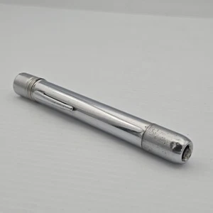 Vintage RAYOVAC Penlight Flashlight Toggle Switch Type Chrome - Picture 1 of 3