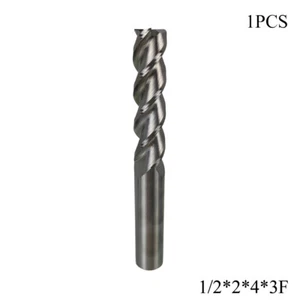 1/2" x 2" x4" 3 Flute 45° Deg Helix Long Length Carbide End Mill For Aluminum - Picture 1 of 6