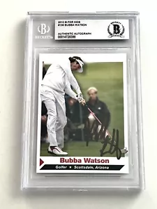 BUBBA WATSON HAND SIGNED SI FOR KIDS ROOKIE CARD SLABBED PGA GOLF BAS BECKETT - Picture 1 of 2