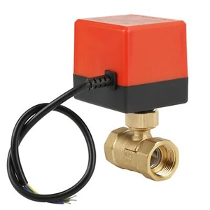 DC 12-24V G3/4 DN20 Brass 2 Way Motorized Ball Al Valve For Control MT8 - Picture 1 of 7