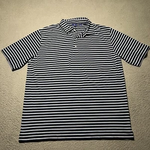Footjoy FJ Short Sleeve Polo Shirt Mens XL Stipe Athletic Golf Outdoor - Picture 1 of 9