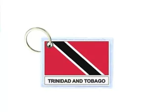 Holder Keys Key Keys Printed Double Face Flag Tt Trinidad Tobago - Picture 1 of 1