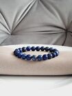 Lapis Lazuli Handmade Bracelet Jewellery Natural Stone 8Mm Healing Gift Box Uk