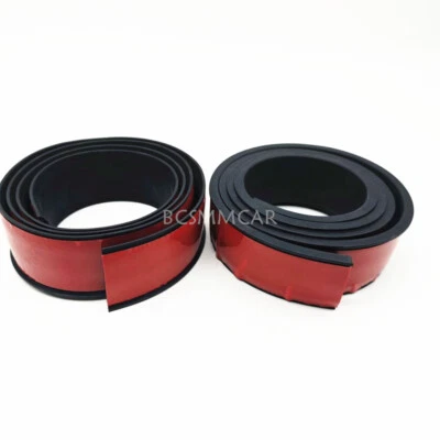 2Pcs Car Rubber Wheel Eyebrow Arch Fender Moulding Flares Protector Strip Black - Image 1 of 4