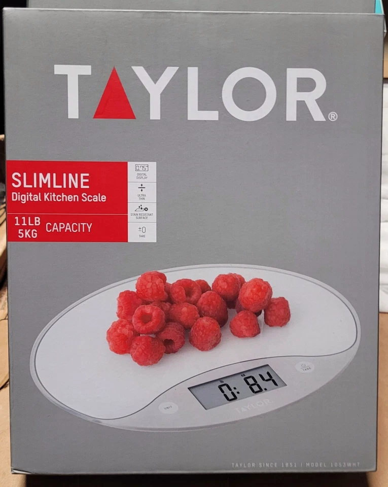 Balança de Cozinha Digital Taylor Slimline - Branca 1053WHT NOVA - Imagem 1 de 1