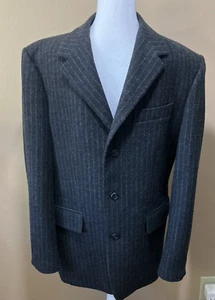 J. Crew Stripe Wool Blend Sport Coat Brown Jacket Blazer Size M Workwear - Bild 1 von 14