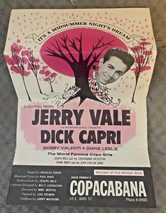 De colección Jerry Vale Copacabana Feria Mundial de Nueva York Show - correo/folleto - 1964 - Imagen 1 de 17