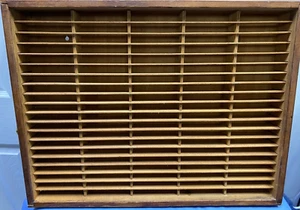 HUGE WOODEN CASSETTE TAPE STORAGE RACK DISPLAY SHELF WALL HOLDS 100!! - Picture 1 of 1
