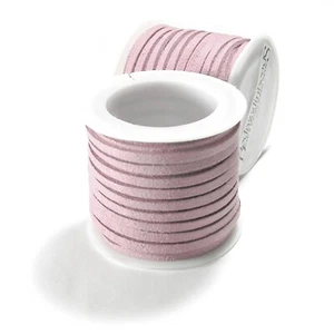 15 Foot Spool Faux Flat Suede Lace Cord 3mm Wide 20 Pound Test Imitation Leather - Picture 1 of 22