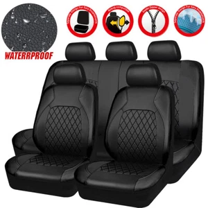 PU Leather Front Rear Car Seat Covers 5-Seats Protector Full Set For Scion tC xB - Picture 1 of 10
