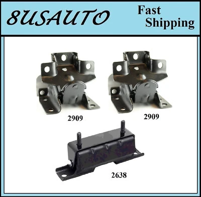 3PÇS MOTOR E TRANS MOUNT FIT Chevrolet Silverado 1500, 2500, 3500 4WD - Imagem 1 de 4