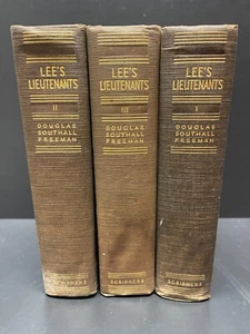 LEE'S LIEUTENANTS 3-VOLUME SET Douglas Freeman 1942-44 1st Ed SCRIBNERS A - Picture 1 of 20