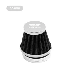 Universal 55mm Carburetor Silver Air Filters Velocity Stacks For Motorcycle Carb - Picture 1 of 6