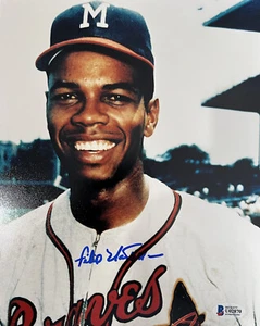 Vintage Felix Mantilla Milwaukee Braves signed Autogramm 10x8 Foto Beckett COA - Bild 1 von 6