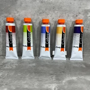 5 Royal Talens Cobra Study Water Mixable Oil Colour Paint 40 ml Tubes NEW Winsor - Picture 1 of 5