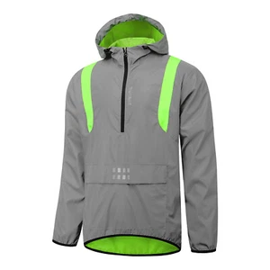 Reflektierende Fahrradjacke für Herren, winddicht, mit Kapuze, I6Z2 - Bild 1 von 12