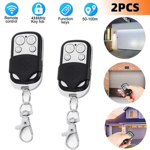 2PC 433mhz Universal Cloning Electric Gate Door Garage Remote Control Key Fob - Picture 1 of 10