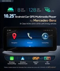Autoradio GPS Mercedes Clase B Android 13 XTRONS QAM1245M12BL 10,25" Carplay - Imagen 1 de 12