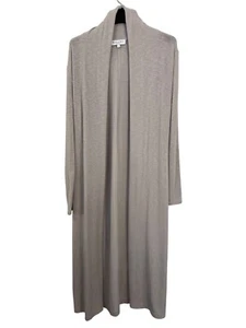 Michael Stars Open Front Cardigan Duster Women XS Longline Sweater Beige Comfort - Picture 1 of 6
