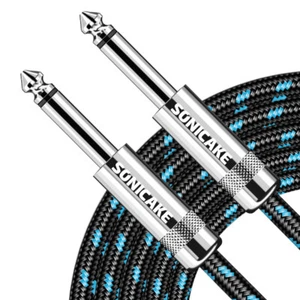 SONICAKE Guitar Cable 10ft 3m Amp Cord for Electric Guitar Bass Instruments - Picture 1 of 7