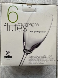 Esse Design 6 Champagne Flutes - Picture 1 of 4