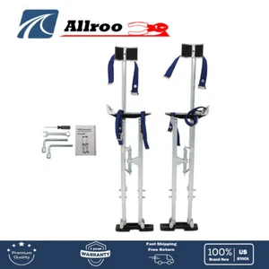 Aluminum Alloy Stilt 36" - 48" Drywall Stilts Painting Tool Silver Adjustable - Picture 1 of 19