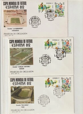 Mundial Futbol España 82, 9 Sobres Primer Día Ciudades Sede año 1981 (GS-410) - Imagen 1 de 3