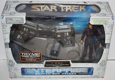 Star Trek Enterprise Broken Bow Deluxe T'Pol Science Station 2002 Art Asylum Sin usar, en caja Foto 1 de 2