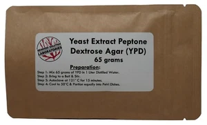 Yeast Extract Peptone Dextrose Agar (YEPD) (YPD) - 65 grams, Yields 1 Liter - Picture 1 of 4