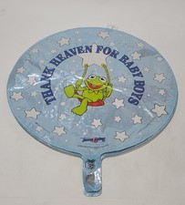 Vintage 1990 Muppet Babies "Thank Heaven For Baby Boys" Kermit Balloon 2pc