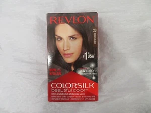 Revlon Colorsilk Beautiful Hair Dye Color with Keratin #20 Brown Black*(2-Pack)* - Picture 1 of 3
