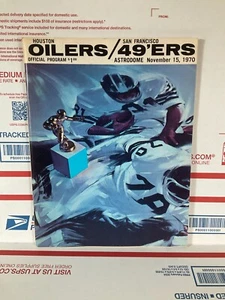 1970 SAN FRANCISCO 49ERS VS HOUSTON OILERS NOV 15TH PROGRAM - Picture 1 of 3