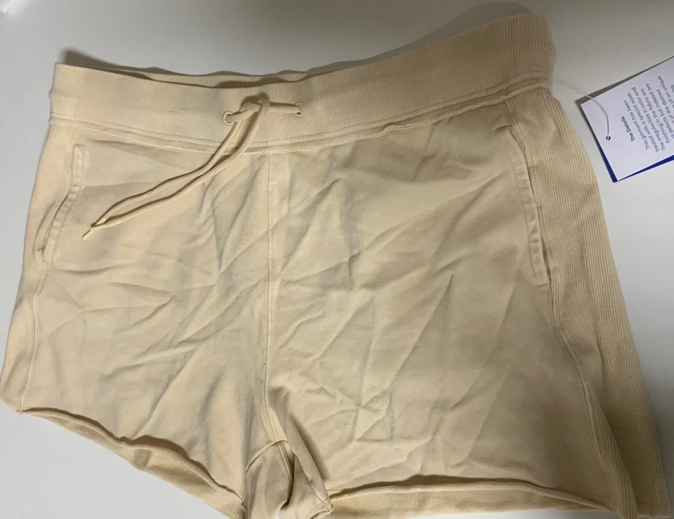 🧷 JOY LAB Women's Mid-Rise French Terry Shorts 3 3/4" IVORY L