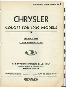 1939 CHRYSLER PAINT CHIPS (DUPONT) - Picture 1 of 6