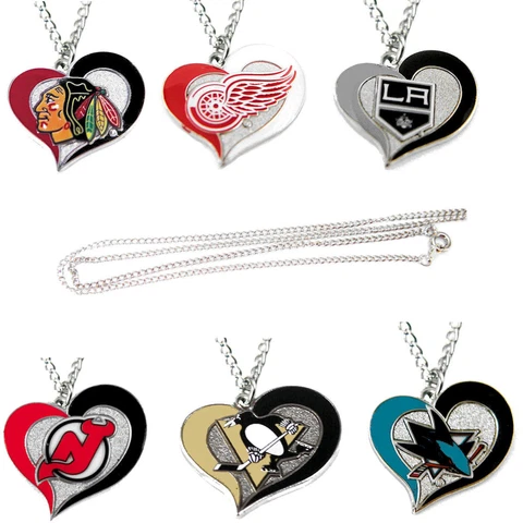 swirl heart necklace charm NHL PICK YOUR TEAM Cover