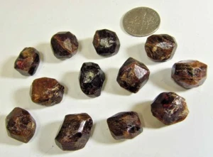 220 carat twt 12 garnet crystals rock mineral reiki healer  metaphysical 45302 - Picture 1 of 2