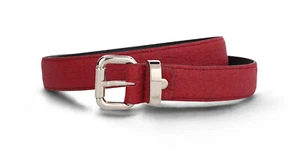 Mujer Vegano Cinturón Orgánico Piña Piña Vino Rojo Moda Elegante Hebilla Plateada - Imagen 1 de 6