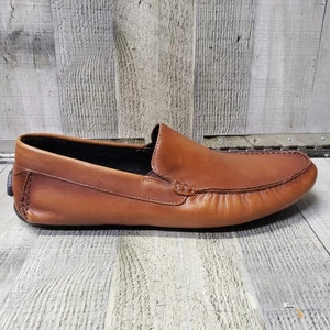Johnston & Murphy Brown Leather Loafers Driving Mocs Mens Dress Shoes 11.5 M - Picture 1 of 9