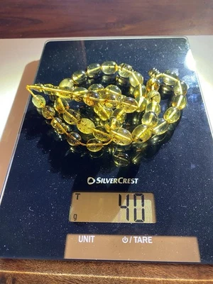 NEU Yesil Dominik Damla Kehribar 40 Gram Bernstein Dominic Amber Tesbih Rosary - Bild 1 von 4