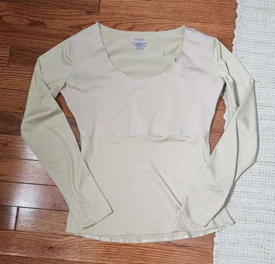 SPANX Hide & Sleek Long Sleeve Nude Shapewear Top Long Sleeve Slimming Neutral L - Image 1 of 3