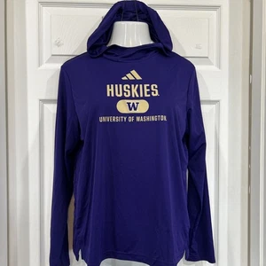 Adidas Para Mujer XL Washington Huskies NCAA Aeroready Entrenamiento Top Púrpura Sudadera con Capucha - Imagen 1 de 11