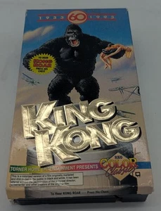 King Kong - 60th Anniversary VHS Tape RKO Color No Roar, TAPE PLAYS WELL - Picture 1 of 4