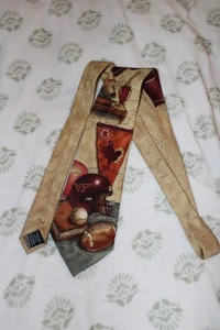 Vintage Krawatte Virginia Tech Eagles Flügel Baseball Basketball Football Wimpel Seide - Bild 1 von 3