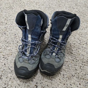 Salomon Quest 4D 2 GTX Gore-Tex Ortholite Gray Hiking Boots Mens Size 8 - Picture 1 of 7