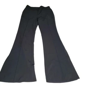 Witchery X Ellery Size 12 Black Flare Pants Trousers High-Rise Slit Season 2021 - Picture 1 of 10