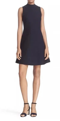 Theory Ineeta Black Classic Milano Knit Wool High Neck Dress Minimalist Small - Image 1 of 4