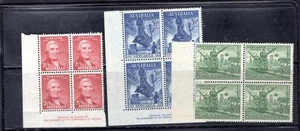 AUSTRALIA:  1947,  NEWCASTLE ANNIV.  MNH BLKS OF FOUR. - Bild 1 von 1