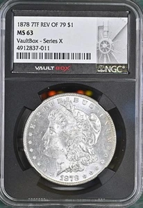 1878 7TF REV of 79 Morgan Silver Dollar $1 NGC VaultBox MS63 BX20-12 - Picture 1 of 2