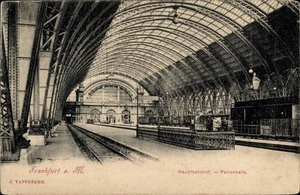 Ak Frankfurt am Main, Hauptbahnhof, Perronhalle, Gleisseite - 4571781 - Picture 1 of 2