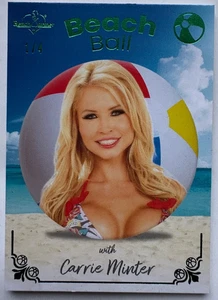 2025 BENCHWARMER GIRLS OF SUMMER CARRIE MINTER BEACH BALL INSERT CARD /4 - Picture 1 of 2
